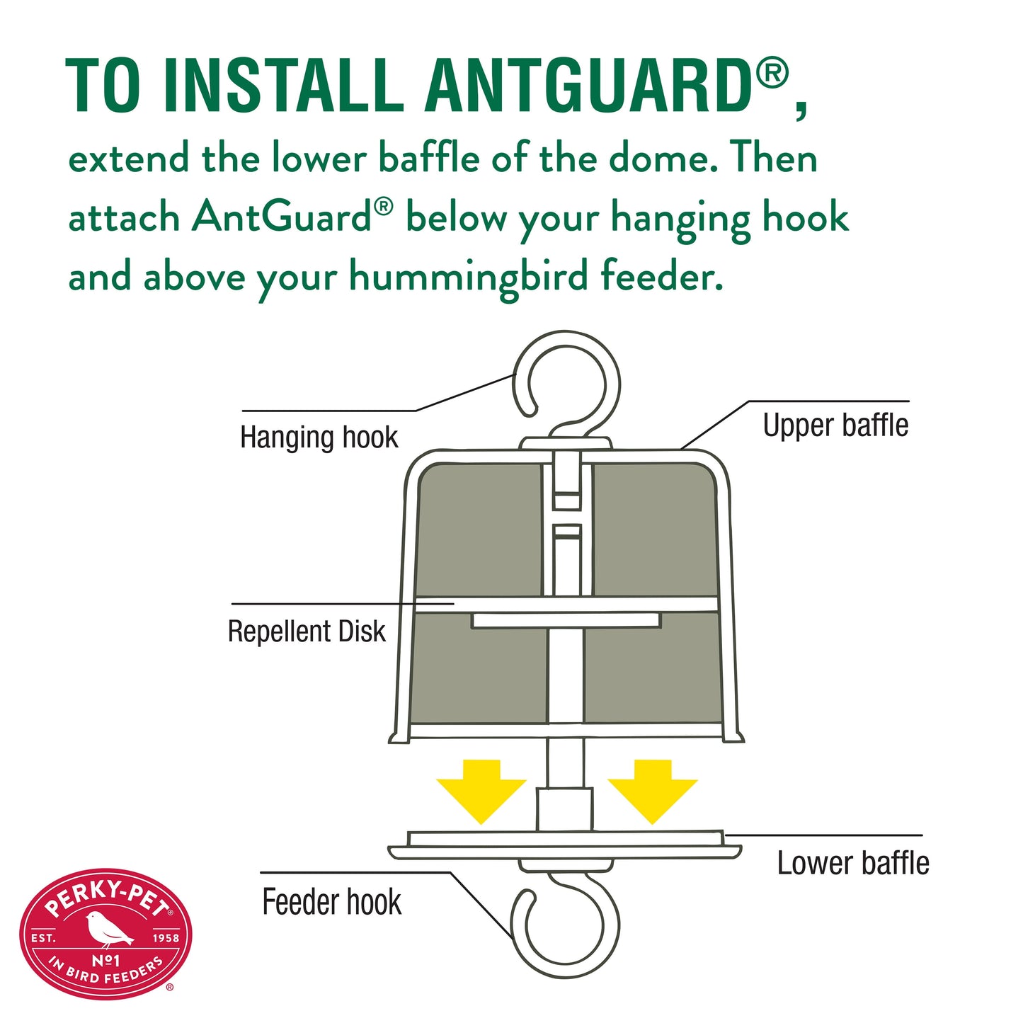 (2 Pack)  Ant Guard plus for Hummingbird Feeders, Red, 1 Pack